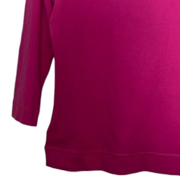 Lauren Ralph Lauren Pink Button Trim Knit Top XL Nautical Pullover - Picture 11 of 13